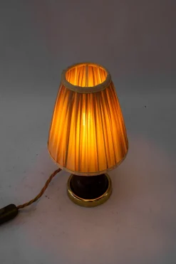 New Pamono Small Table Lamp with Fabric Shade from Rupert Nikoll, 1950s