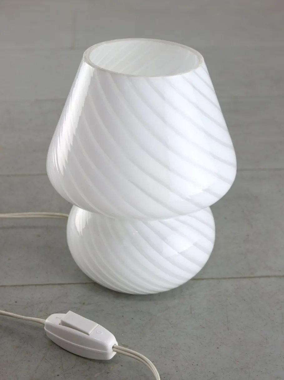 Discount Pamono Small Vintage Swirl Table Lamp in Murano Glass, 1970s