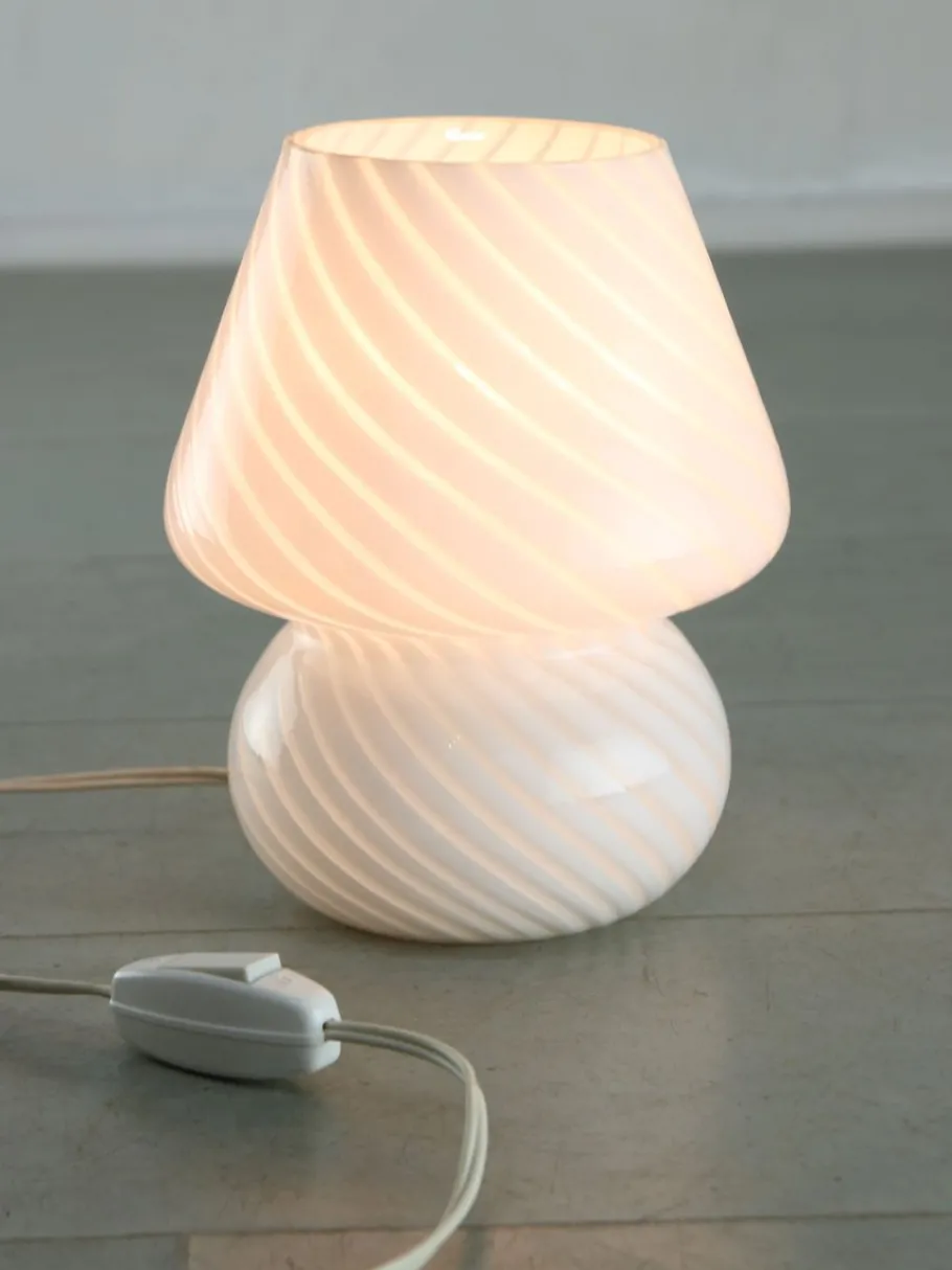 Discount Pamono Small Vintage Swirl Table Lamp in Murano Glass, 1970s