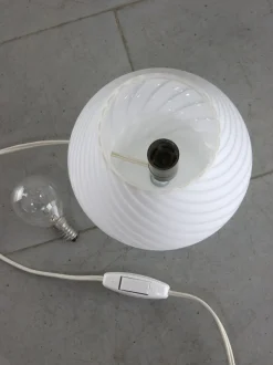 Discount Pamono Small Vintage Swirl Table Lamp in Murano Glass, 1970s