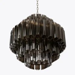 Best Pamono Smoked Mirror Palermo Chandelier from Pure White Lines