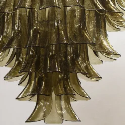 Clearance Pamono Smoky Murano Glass Petal Chandelier, 2010s