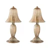 Pamono Smoky Murano Glass Table Lamps, Italy, 1990s, Set of 2