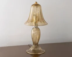 Pamono Smoky Murano Glass Table Lamps, Italy, 1990s, Set of 2