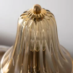 Outlet Pamono Smoky Murano Glass Table Lamp, Italy, 1990s