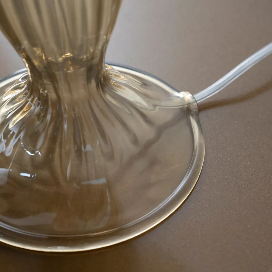 Outlet Pamono Smoky Murano Glass Table Lamp, Italy, 1990s