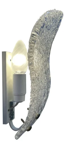 New Pamono Snow White Butterflies Murano Sconces, 1980s, Set of 5