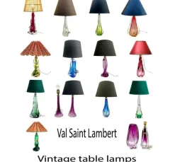 New Pamono Sommerso Twisted Crystal Table Lamp from Val Saint Lambert, 1953