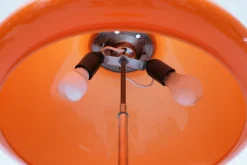 Pamono Space Ace Orange Shade Floor Lamp, Italy, 1970s