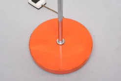 Pamono Space Ace Orange Shade Floor Lamp, Italy, 1970s