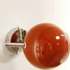 Clearance Pamono Space Age Adjustable Chrome and Red Wall Light