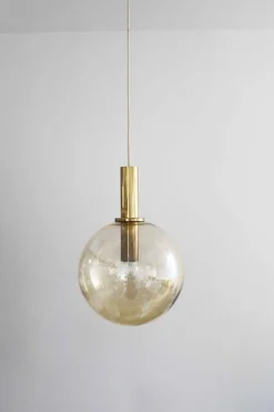 New Pamono Space Age Amber Bernstein Pendal Legs Lamp by Helena Tynell for Limburg, 1960s