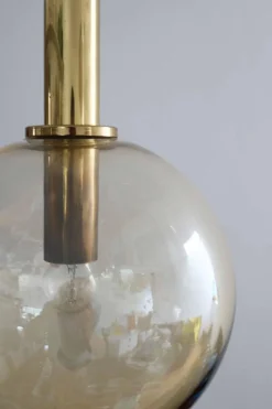 New Pamono Space Age Amber Bernstein Pendal Legs Lamp by Helena Tynell for Limburg, 1960s