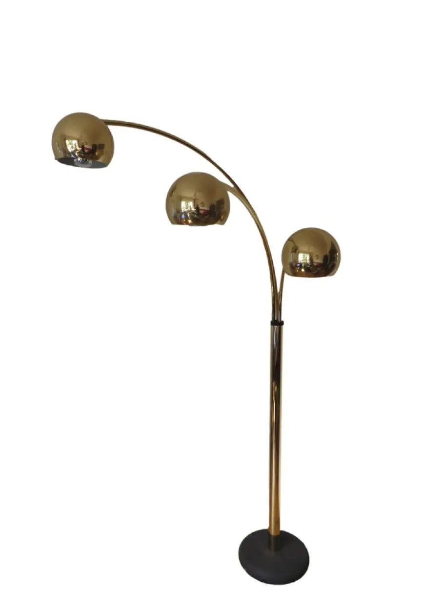 Discount Pamono Space Age Arch Floor Lamp in Brass, 1970s
