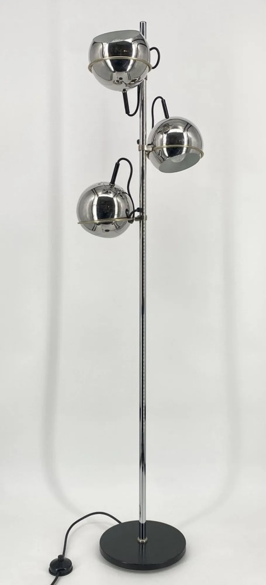 Hot Pamono Space Age 3-Ball Floor Lamp in Chrome, Germany, 1970s