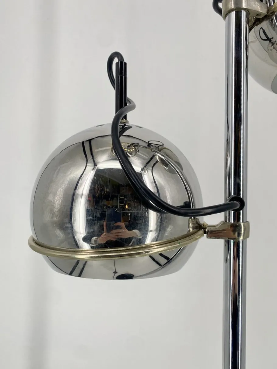 Hot Pamono Space Age 3-Ball Floor Lamp in Chrome, Germany, 1970s
