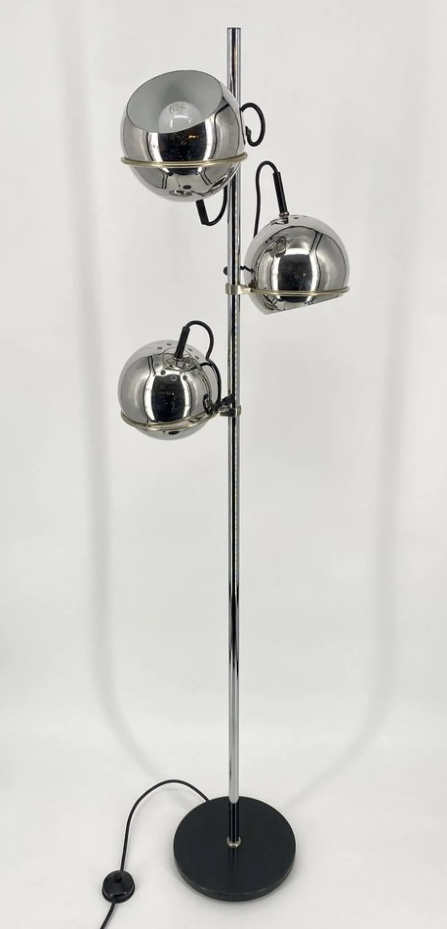 Hot Pamono Space Age 3-Ball Floor Lamp in Chrome, Germany, 1970s