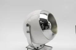 Best Pamono Space Age Ball Wall Lamps in White and Chrome, 1970s, Set of 2