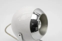 Best Pamono Space Age Ball Wall Lamps in White and Chrome, 1970s, Set of 2