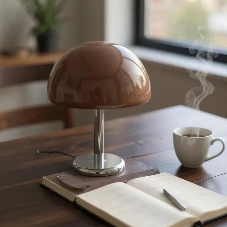 Discount Pamono Space Age Brown Mushroom Table Lamp from Cosack Leuchten, 1960s-1970s