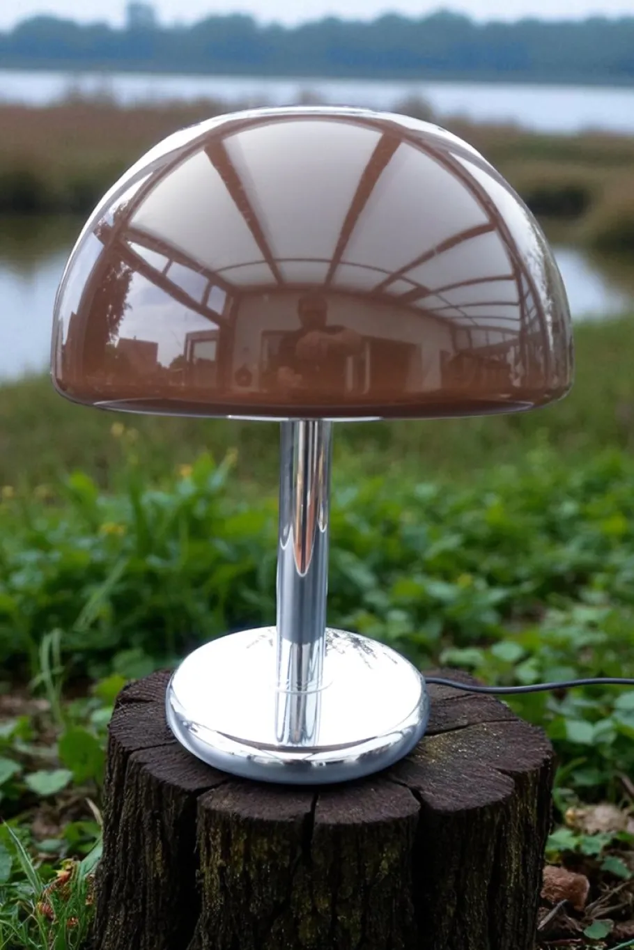 Discount Pamono Space Age Brown Mushroom Table Lamp from Cosack Leuchten, 1960s-1970s