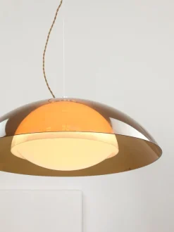 Best Pamono Space Age Brown UFO Lamp from Guzzini, 1970s