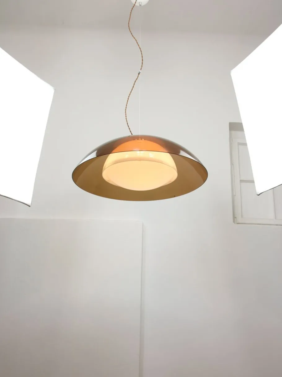 Best Pamono Space Age Brown UFO Lamp from Guzzini, 1970s
