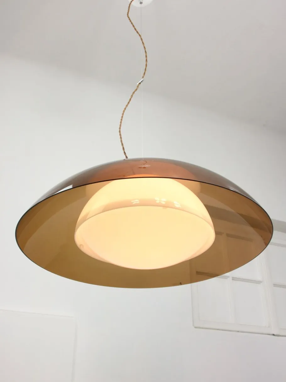 Best Pamono Space Age Brown UFO Lamp from Guzzini, 1970s