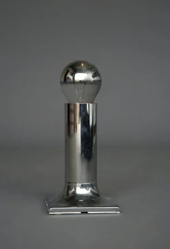 New Pamono Space Age Chrome Ceiling Lamp by Rolf Krüger for Staff, 1970s