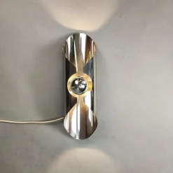 Pamono Space Age Chrome Wall Lights, 1960s, Set of 2