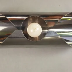 Pamono Space Age Chrome Wall Lights, 1960s, Set of 2