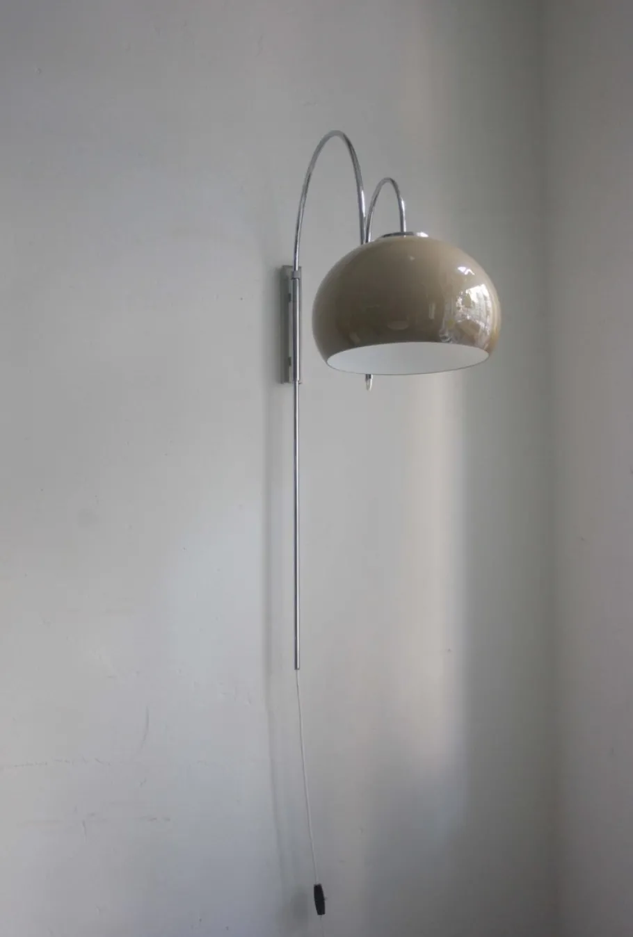 Discount Pamono Space Age Chrome-Plated Arc Wall Lamp, 1970s