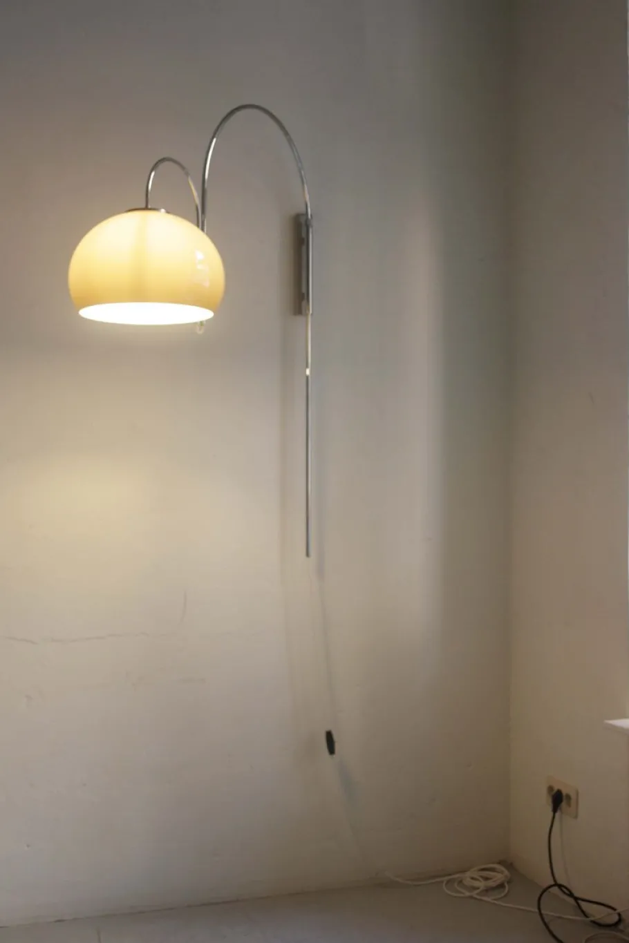 Discount Pamono Space Age Chrome-Plated Arc Wall Lamp, 1970s