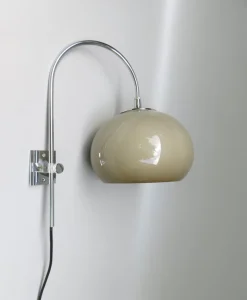 New Pamono Space Age Chrome-Plated Wall Lamp, 1970s