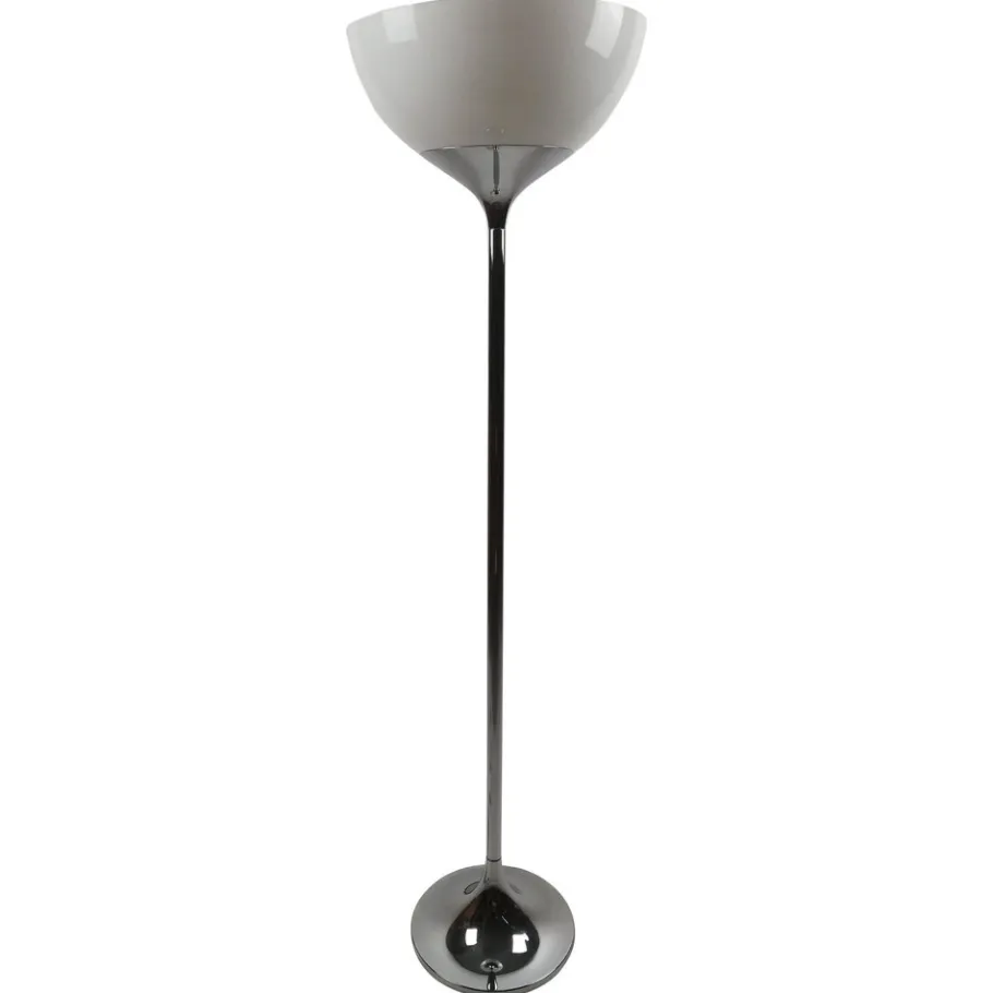 Best Pamono Space Age Floor Lamp in White Acrylic and Chrome attributed to I Guzzini, Italy, 1970s