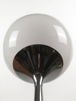 Best Pamono Space Age Floor Lamp in White Acrylic and Chrome attributed to I Guzzini, Italy, 1970s