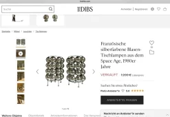 New Pamono Space Age French Silver-Colored Bubble Table Lamps, 1980s