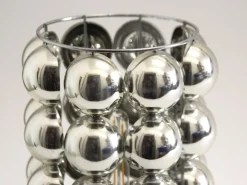 New Pamono Space Age French Silver-Colored Bubble Table Lamps, 1980s
