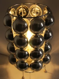 New Pamono Space Age French Silver-Colored Bubble Table Lamps, 1980s