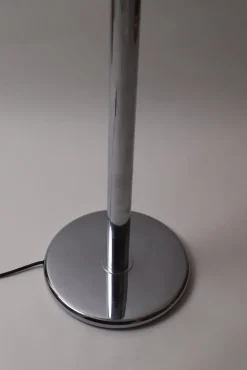 Pamono Space Age German White Chrome Floor Lamp from Cosack, 1970s
