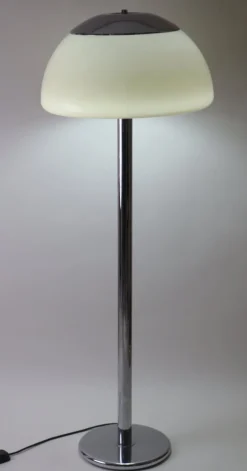 Pamono Space Age German White Chrome Floor Lamp from Cosack, 1970s