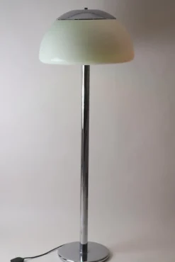 Pamono Space Age German White Chrome Floor Lamp from Cosack, 1970s