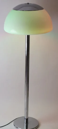 Pamono Space Age German White Chrome Floor Lamp from Cosack, 1970s