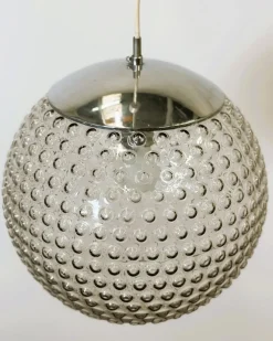Clearance Pamono Space Age Glass Pendant Lamp by Rolf Krüger for Staff, Germany