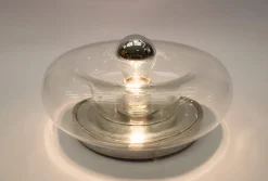 Clearance Pamono Space Age Glass Wall Lamp, 1960s