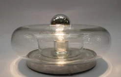 Clearance Pamono Space Age Glass Wall Lamp, 1960s