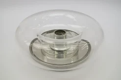 Clearance Pamono Space Age Glass Wall Lamp, 1960s