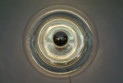 Clearance Pamono Space Age Glass Wall Lamp, 1960s