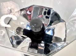 Hot Pamono Space Age Glass Wall or Ceiling Lamps with Chrome Base by Motoko Ishii for Staff Leuchten, Germany, 1960s, Set of 2