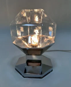 Hot Pamono Space Age Glass Wall or Ceiling Lamps with Chrome Base by Motoko Ishii for Staff Leuchten, Germany, 1960s, Set of 2